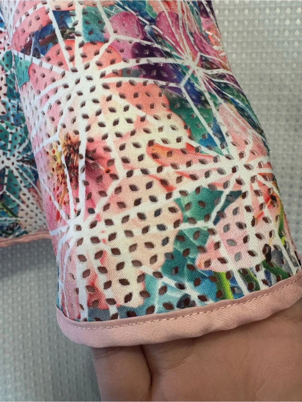 Sean John Pink Floral Mesh Skirt